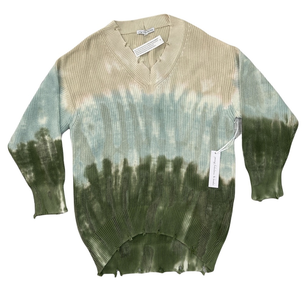 Young Fabulous & Broke Sweater Tie Dye Oversized Cotton Knit Tunic Medium NEW - Picture 3 of 16
